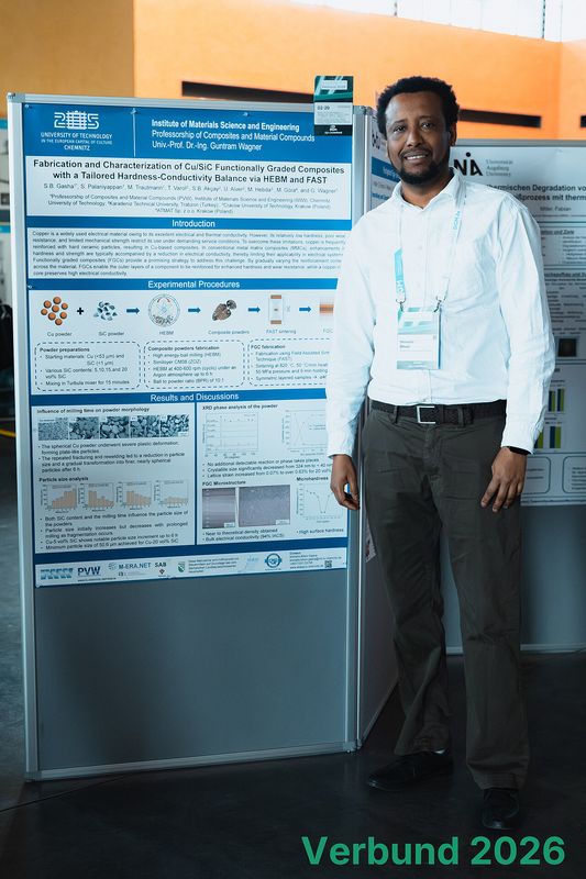 Shimelis Bihon Gasha next to his poster